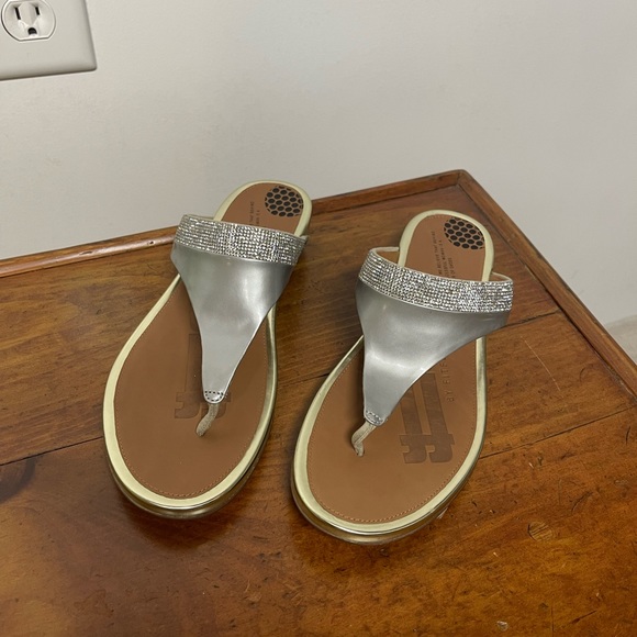 Fitflop Banda Sz 11.5 Silver Micro Crystal - Picture 2 of 5